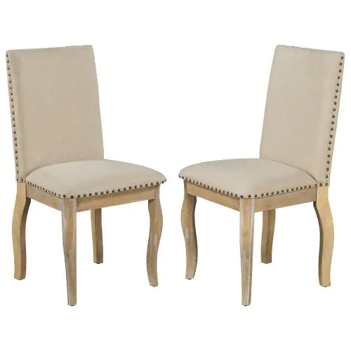 4 Wooden Cushioned Dining Chairs