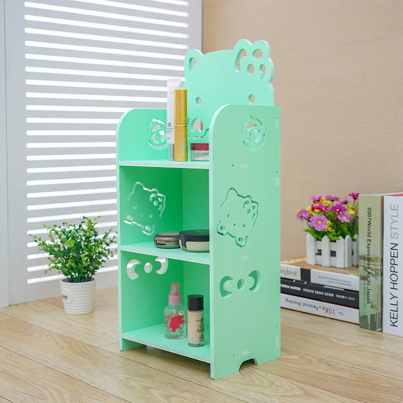 Lace Carved Nightstand Storage Cabinet for Bedroom