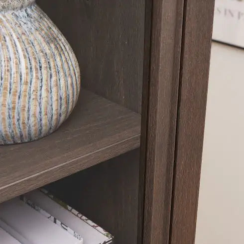 Glass Display Cabinet 4 Tier Glass Display Cabinet Storage Curio Cabinet With Flip Up Glass Doors, Collectors Showcase Toy  Organizers Rack, Bookcase For Living Room BRO