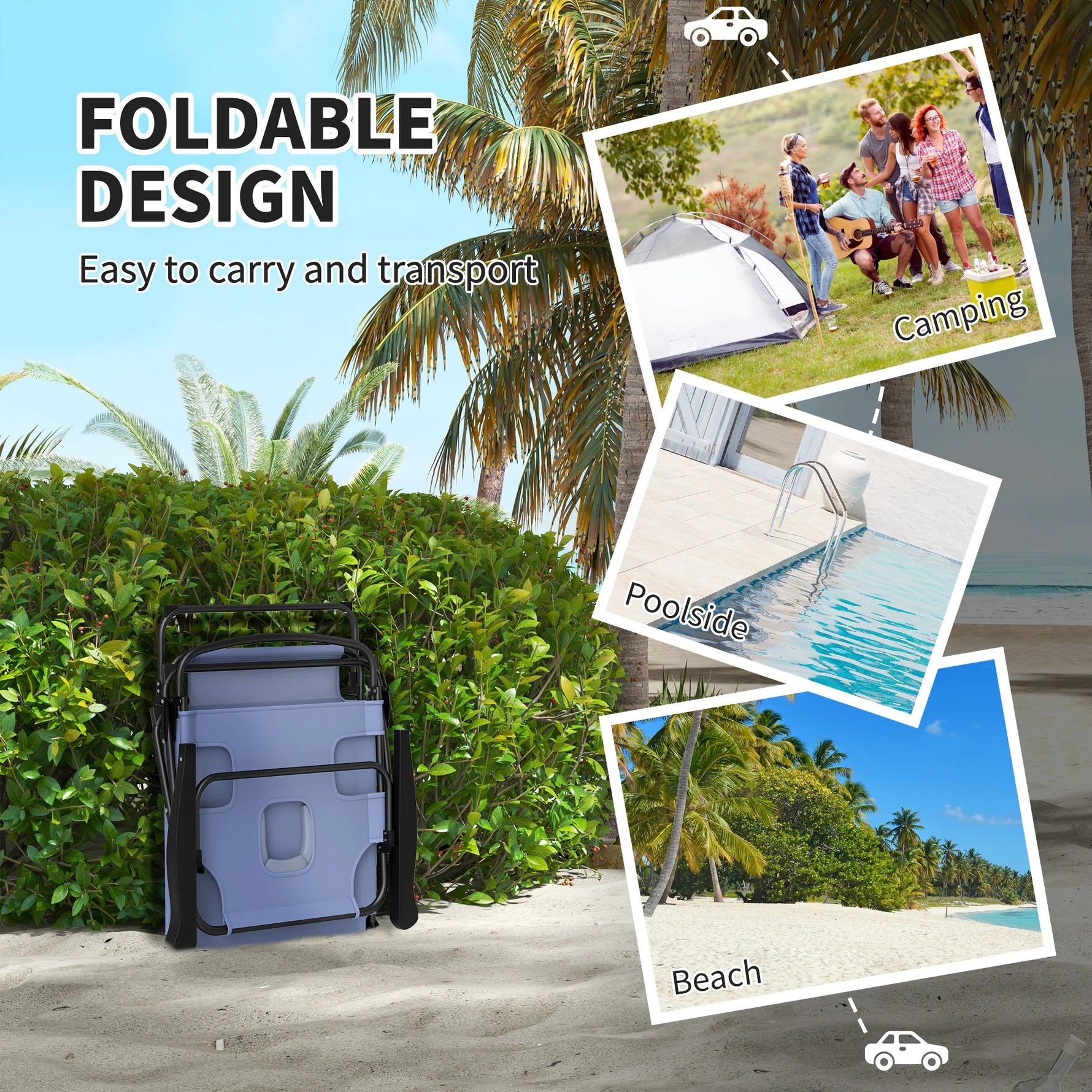 Foldable Lounge Beach Chair