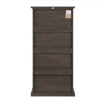 Glass Display Cabinet 4 Tier Glass Display Cabinet Storage Curio Cabinet With Flip Up Glass Doors, Collectors Showcase Toy  Organizers Rack, Bookcase For Living Room BRO