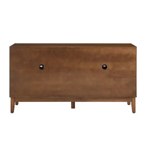 60.5 Mid Century Modern Sideboard Buffet Cabinet With Storage, TV Media Console Table, Storage Cabinet With 4 Doors   Adjustable Shelves For Kitchen Dining Living Room Bedroom Entryway, Walnut