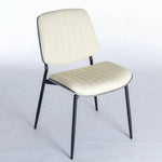 Dining Chairs Set Of 2 Mid Century Modern Retro Faux Leather Chair With Walnut Bentwood Back Upholstered Seat Metal Legs Adjustable Foot For Kitchen Dining Room Chairs