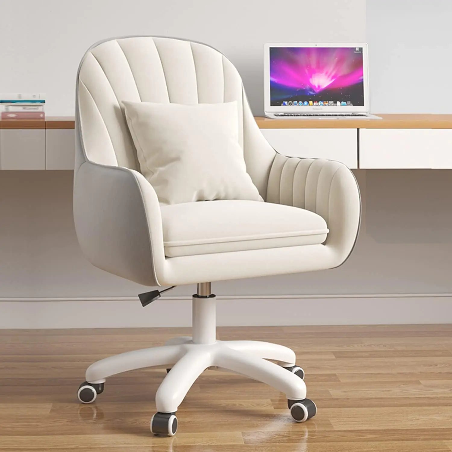 HDHNBA Cute Office Chair Home Computer Chairs Adjustable Task Chairs Modern Office Chair Makeup Chair 360° Swivel Computer Chair Mid Back Chair.
